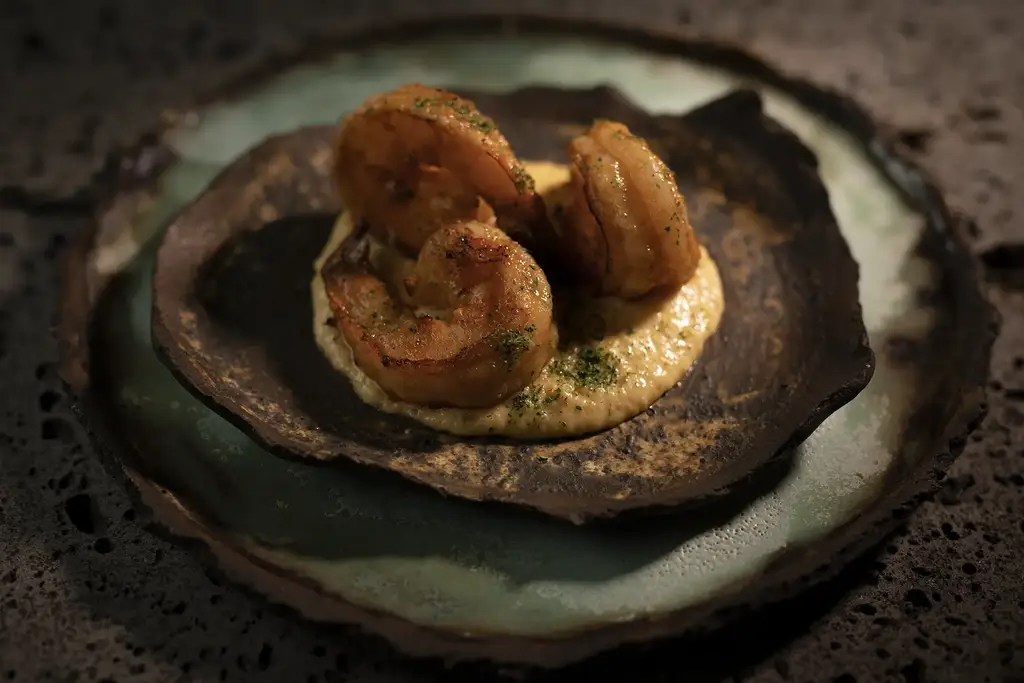 Seafood dish at Pikaia Lodge