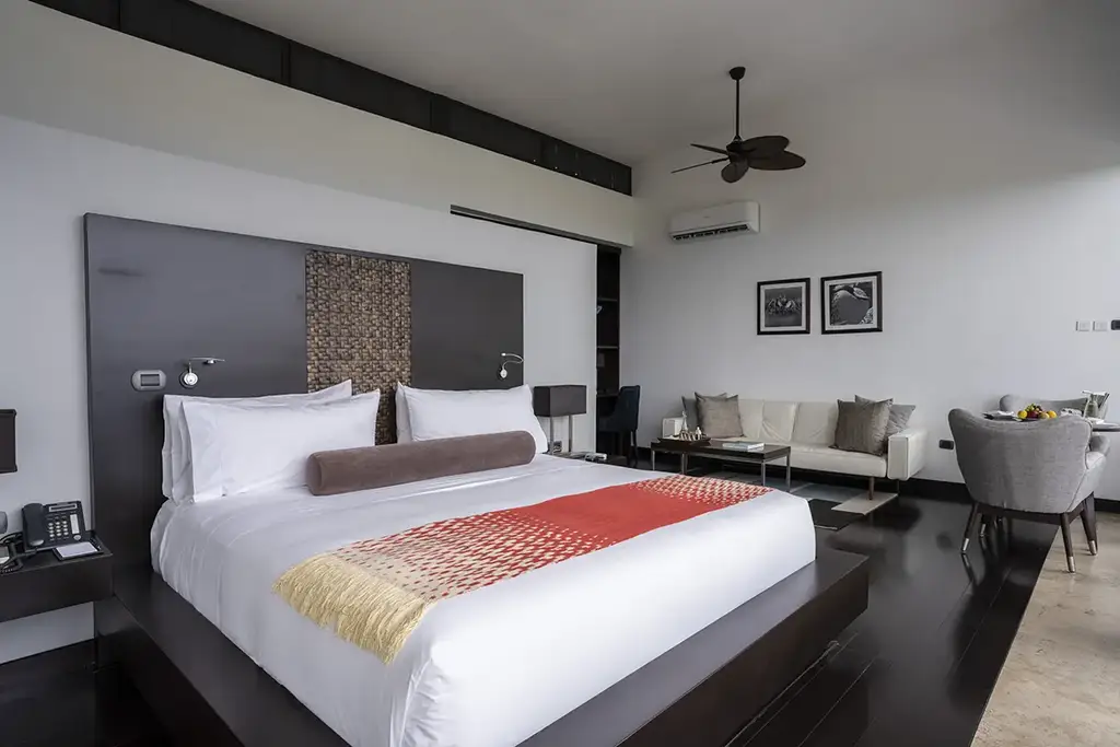 Suite interior with king bed